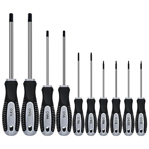 Hex Allen Wrench Screwdriver Set (10 Pack in Precision & Standard SAE Sizes .035", .050", 1/16", 5/64", 3/32", 7/64", 1/8 ", 9/64", 5/32", 3/16") - Perfect for RC Cars, Quadcopters, & Helicopters - style: Hex - Imperial