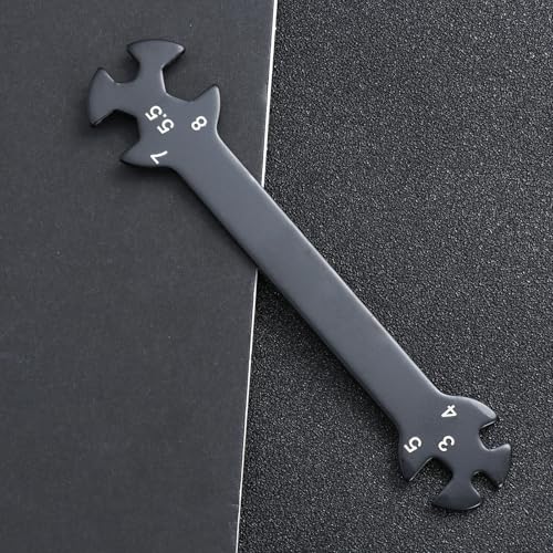 Multifunctional Turnbuckle Wrench Tool for Cars Construction Rod Tool for Easy Use in Garage Workshop Black Finish
