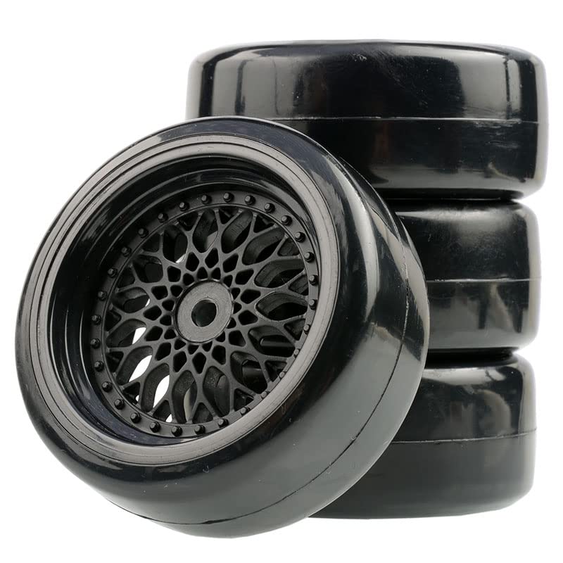 1/10 Drift Car Tires Set, Diameter 63mm RC Car Road Wheels and Tires with 12mm Hex RC Drift Car Tires Offset 3/6/9mm Fit for HSP HPI Sakura RC Car Accessories (Color : Offset 3mm) - color: Offset 3mm