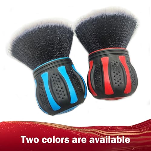Car Interior Brush, Soft Bristles with Storage Rack, Car Beauty Tools, Car Detailing Brush Kit, Suitable for Most Cars (Red) - color: Red