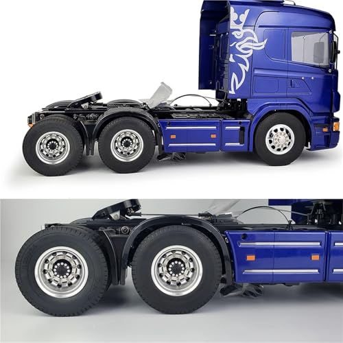 RC Car Toys Parts for Tamiya 1/14 6PCS Metal Front and Rear Wheel Hub Rim Set 6x6 Truck RC Trailer Tractor Car Upgrade Parts(R-7) - size: R-7