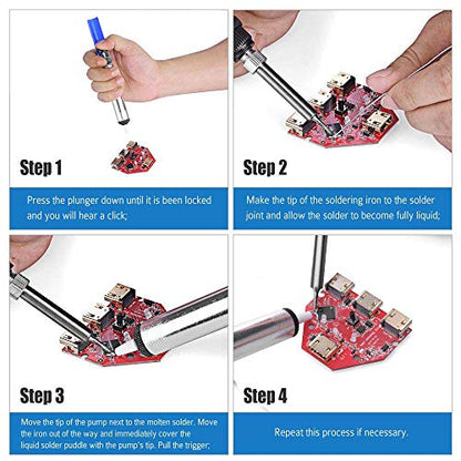 LDK Soldering Iron Kit Electronics, 60W 110V [Upgraded] Soldering Kit | Adjustable Temperature Welding Tool, Soldering Pen with 5pcs Different Tips, Stand, Tweezers, Sponge, Flux Pen, Solder Wire - color: 60w 12-in-1