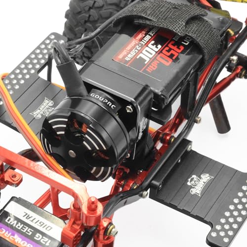 GOUPRC 2204 2400KV Brushless Outrunner Motor with Transmission & 30A Brushless Esc for SCX24 RC Crawler Axial 1/24 RC Car Truck - style: Motor+30A ESC Black