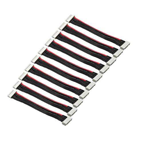 10pcs 5S 6Pins Balance Extension Cable JST-XH Connector Male to Female Plug Lipo Adapter with 5.9inch 22AWG Silicone Wire (5S 6Pins) - size: 5S 6Pins