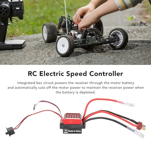Brushed Electronic Speed Controller, 320A Two Way with Brake, High Current ESC for 1/10 Scale RC Car Boat Off-Road Racing Hobbyist Marine Applications