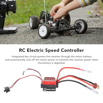 Brushed Electronic Speed Controller, 320A Two Way with Brake, High Current ESC for 1/10 Scale RC Car Boat Off-Road Racing Hobbyist Marine Applications