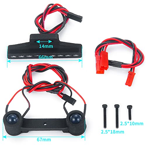 1:16 RC Led Light Kit Headlight Taillights Front/Rear Lamp Upgrades for 1/16 Scale mini E-RVEO RC Truck Car