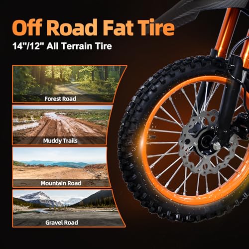 Electric Dirt Bike for Teens and Adults, 3500W Peak Motor, 35 MPH Max Speed Fast Electric Motorcycle, 48V 20.8AH Battery, 37 Miles Range, 265 LBS Load, Dual Suspension, Dual Hvdraulic Brakes
