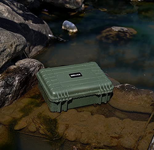 MEIJIA All Weather IP67 Waterproof Hard Camera Case,Hard Protective Case,Hard Case with Customizable Foam,Fit Use of Drones,Camera,Equipments,Pistols(Green,18.5 x14.06x6.93inches) - color: Green, size: 18.5 x14.06x6.93inches