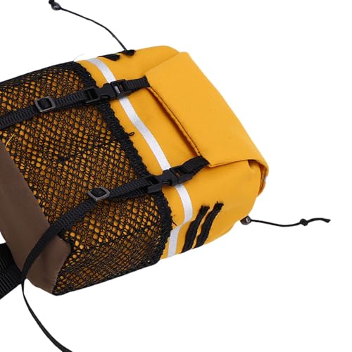 Yctze RC Simulation Backpack, Oxford Cloth Storage Bag, Stickers Backpack with Customization, Ideal for SCX10, 1/8 & 1/10 Scale RC Crawlers (Yellow) - color: Yellow