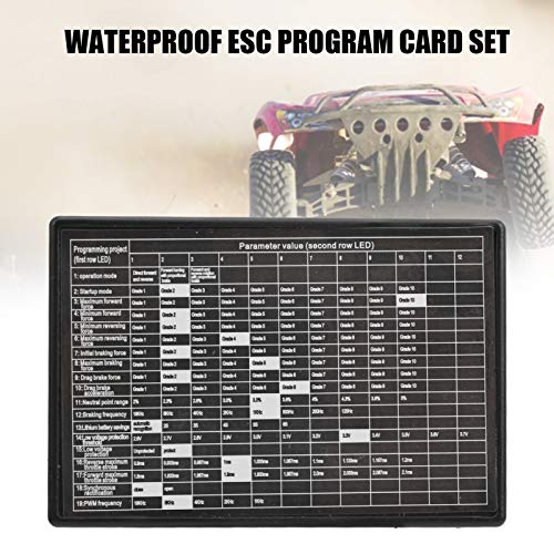 Brushed ESC, Convenient 1/10 ESC Program Card Easy to Installation Waterproof for Car Model(Default)