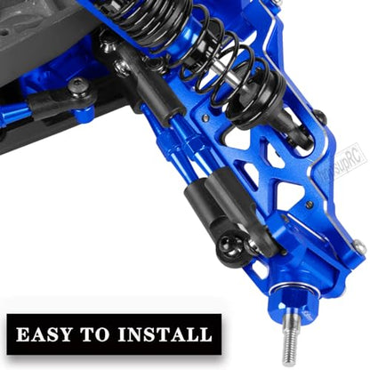 Upgrades Parts for 1/10 Slash VXL 2WD/Stampede VXL 2WD/Rustler VXL 2WD/Bandit VXL 2WD,Aluminum Front Steering Block Knuckles & C-Hubs Caster Blocks & Rear Hubs Hops Up,Navy Blue - color: Navy Blue(upgrades Parts)