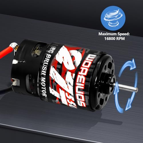 550 Brushed Motor 27T & Heatsink Combo for 1/10 RC Car TRX4 TRX6 Redcat Axial SCX10 SCX10II AXI03007 JL 90046 RC4WD D90 and 1/6 Jeep Willys 1941 MB Military Truck - size: 27T Motor&Heatsink Combo