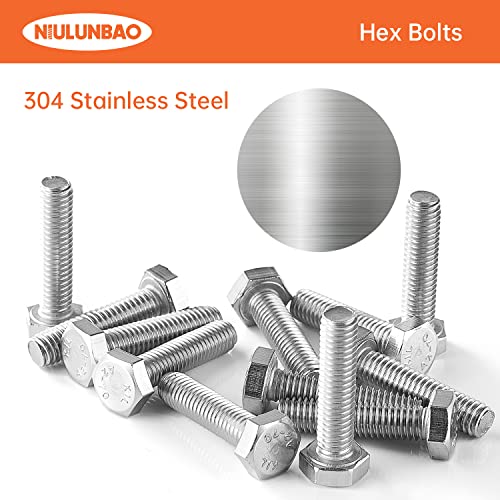 M4-0.7 x 55mm Heavy Duty Hexagon Bolts Hex Head Screws, 304 Stainless Steel, Metric Machine Fully Thread, Bright Finish, 25PCS - size: M4-0.7 x 55mm(25PCS)