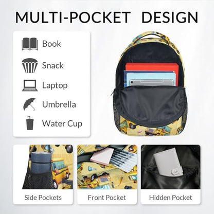 Kid Backpack Boys - School Bus Backpacks for Toddler - Durable Children Bookbag - School Bag for Kindergarten/Preschool/Elementary(17 Inch) - color: Color-6