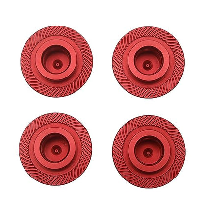 24mm CNC Metal Wheel Tire Adapter Front Rear Tyre Nut Cap 4pcs (Red) | for 1/5 Scale TRAXXAS X-MAXX XMAXX 6S 8S Truck Rc Car Racing Toys Parts - color: Red