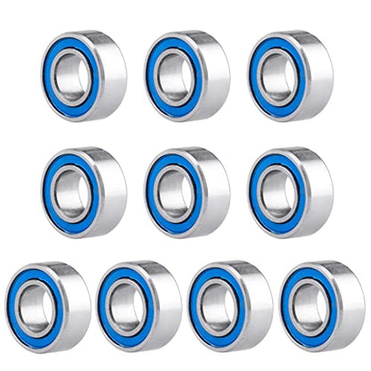 Professional RC Ball Bearings Double Rubber Sealed for Traxxas Arrma Axial Team Associated Losi Redcat Racing RC4WD Tamiya HPI (10-Pack) (5x10x4mm) - size: 5x10x4mm