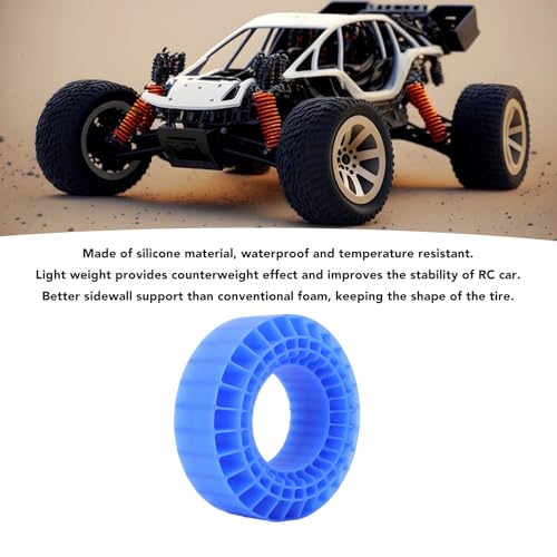 1.9Tire Inserts Silicone Rubber Insert Foam, Silicone Insert Foam Fit 1.9 Wheel Tires, Silicone Tire Inserts Fit Wheel Tires 1/10 Crawler Accessories Red (Blue) - color: Blue
