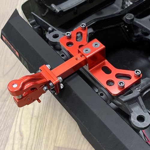 Aluminum Tow Trailer Hitch Shackle Hook for Axial SCX6 | 1/6 Scale Rear Bumper RC Crawler Upgrade,Red - color: Red