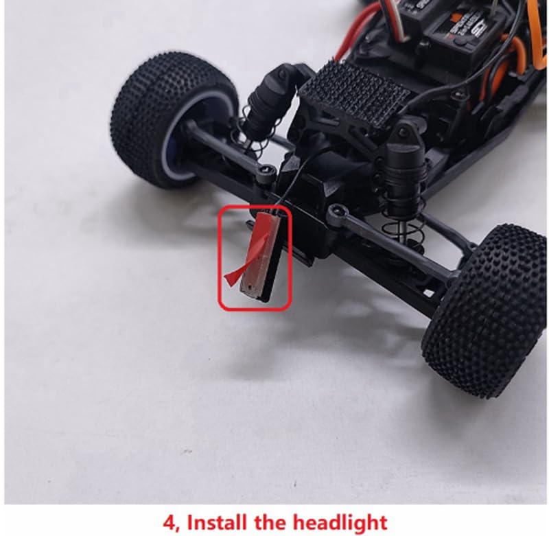 RC Front and Rear Lights Kits for Losi 1/28 Micro-T 2WD RC Car Specialty Headlight Taillights Set