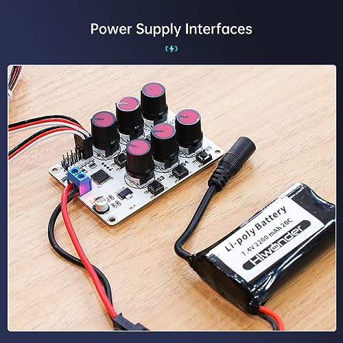 RC Digital Servo Tester 6 Channels Motor Servo Controller Centering Tool with Over-Current Protection & 2 Control Modes for RC Car Airplane Robots Tester Tool - color: Servo Tester 6ch