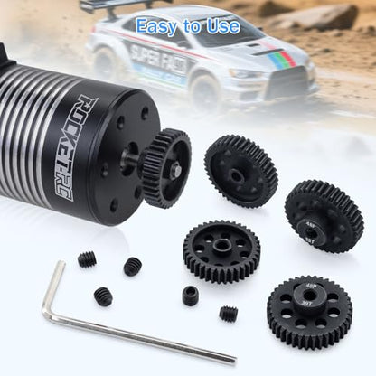 48P 37T 38T 39T 40T 41T Pinion Gear Sets with Screwdrivers for 3.175mm Shaft Brushless Brush Motor Compatible for Kyosho Axial Traxxas Arrma HSP HPI AXIAL Tamiya Losi 1/10 RC Car - size: 37T 38T 39T 40T 41T