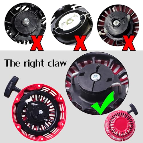 GX160 Pull Start Assembly Compatible with Honda GX200 | GX200 Recoil Starter Compatible with Honda GX120 5.5HP 6.5HP Engine 28400-Z4M-306ZB Recoil Starter (Curved Steel Rod Pawls) - size: Curved Steel Rod Pawls
