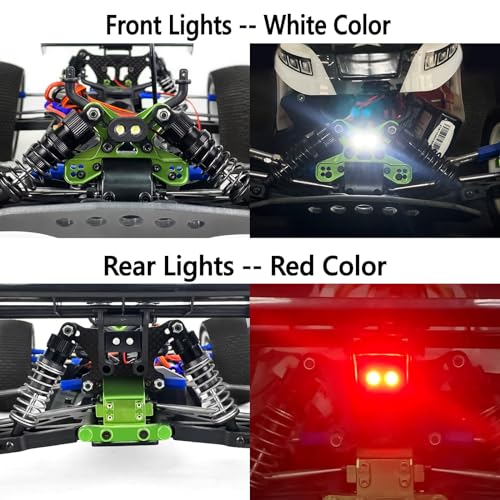 1/14th RC Car LED Light Kits Headlights Taillights Lamp Upgrades for LOSI Mini 8IGHT 4WD Buggy Brushless Car Parts