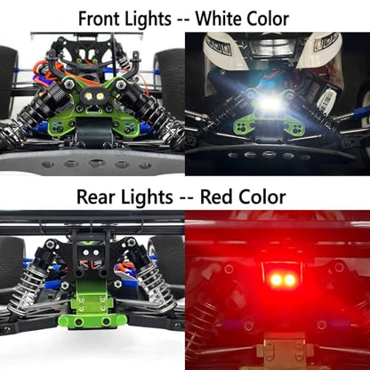 1/14th RC Car LED Light Kits Headlights Taillights Lamp Upgrades for LOSI Mini 8IGHT 4WD Buggy Brushless Car Parts