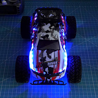 LED Light Strip for RC Fixed Wing Airplane Flying Wing Plane AR Wing Drone Model Car Truck (Blue) - color: Blue