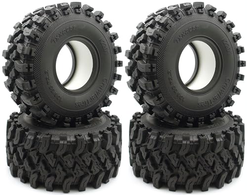 136mm 2.2 Crawler Tires For 1/10 RC Crawler Beadlock Wheels 4PCS Upgrades (A2201)