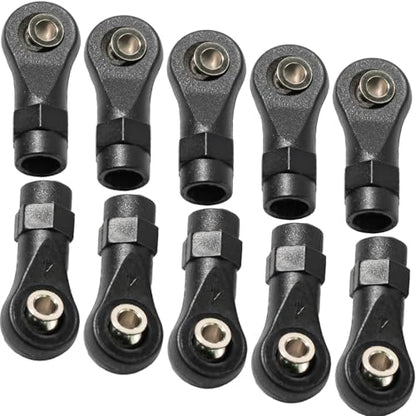 10PCS M4 Nylon Tie Rod End Ball Joint Linkage Ball Head Holder LH/RH Thread Set Compatible with Axial SCX10 Traxxas TRX-4 HSP D90 90046 90047 1/10 RC Truck Buggy Crawler Accessories (L25mm) - style: C