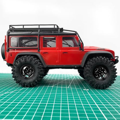 MOHERO 4Pcs 1.3 RC Beadlock Wheel Rims for 1/18 1/24 RC Crawler TRX4M Axial SCX24 Redcat Ascent-18 Upgrade Parts (Black) - color: Black