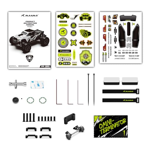 CROBOLL Mini 1:10 Carbon Fiber RC Truck Roller, Hobby Grade RC Car Chassis | Central Differential Transmission Structure, All Terrain RC Monster Truck Supporting, Chrome Steel Helical Gear