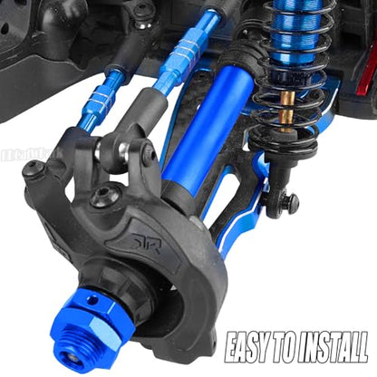 Aluminum Drive Shaft Axles Upgrades Part 1/8 Typhon 3S BLX(Mega 550),RC Steel #45 Front & Rear 4Pcs Driveshafts CVD w/Hex Hops Up,Navy Blue - color: Navy Blue - (4pcs Drive Shafts)