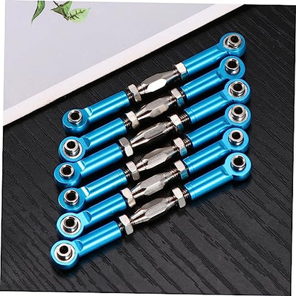 6Pcs Aluminum Turnbuckle Rod Linkage for Hsp Racing Hpi Truck Buggy Upgrade Parts Blue Machining Easy Installation - color: Blue