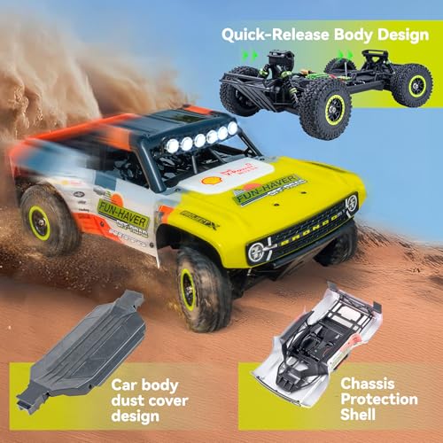 BEEZRC FMS 1/18 FSC18 Ford Bronco RTR EB RC Short Course Truck High Speed RC Off-Road Brushless 4x4 RC Truck RC Car Hobby RC Waterproof Remote Control Car for Adults Racing Livery 2024 RS(No Battery) - color: 2024