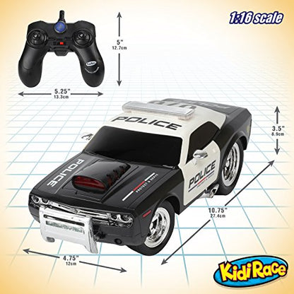 Rechargeable Remote Control Police Car, Lights & Siren, Kids 3-12 | Hobby RC Car, Birthday Gift Ideas for Boys & Girls Ages 3-12