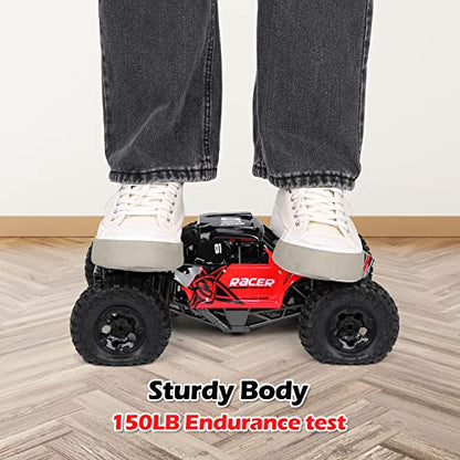 RC Trucks 4x4 Offroad Waterproof - 1:12 Scale Large Amphibious Remote Control Car, Dual Motors Crawler Vehicle, Monster Truck Toys with 2 Rechargeable Batteries, Best Gift for Kids Adults | 2 Rechargeable Batteries Dual Motors Crawler Vehicle Monster Truc