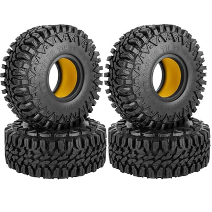 1.9 Inch RC Crawler Tires Skins Soft Rubber Off-Road Tyres for 1/10 TRX4 TRX6 SCX10 90046 AX103007 D90 Gen7 MST VS4-10,RCHuiWow High Grip Mud Terrain Tyres,Styled - style: StyleD(4pcs)