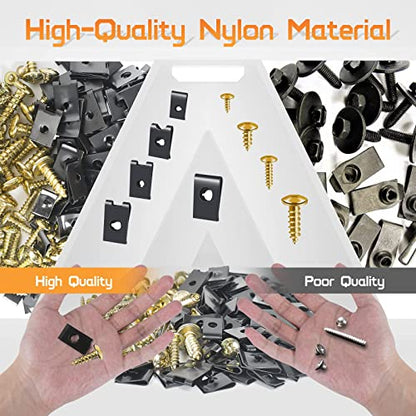 OTUAYAUTO 170PCS Car U Clips with Screw Assortment Kit - 10 Different Sizes Automotive U Nut and Screw Clip, Automotive U Nut Screw Clip, for Car Dash Door Panel Interior - size: 170Pcs 10 Sizes Clips