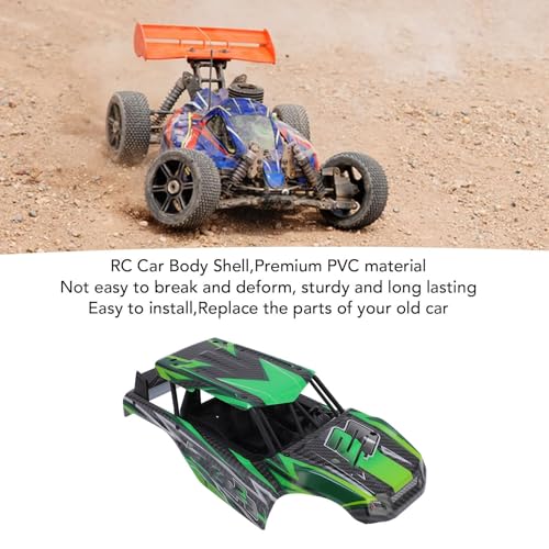 Alomejor 1/18 RC Car Body, Lightweight Attractive PVC Replacement Scale Model Body for RC hobbyists Racing Events Custom Builds - color: Green