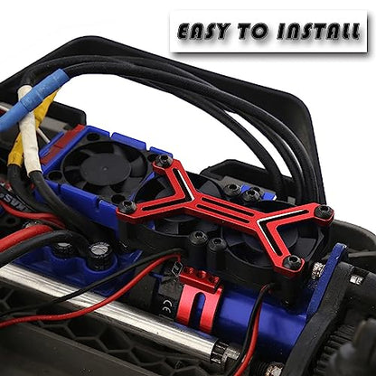 Motor Cooling Fan Upgrades Part for 1/8 1/7 Arrm a RC Car,Brushed Brushless 20000 RPM High Speed 30mm Cooling Fan Heatsink with 40-42mm Adjustable Mount for 4274 4068 4268 Motor,Red - style: red(2w RPM)