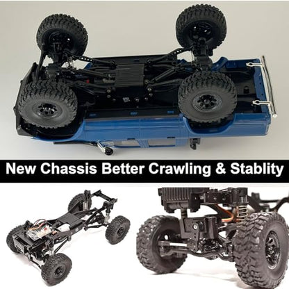 WPLDEWAN RC Rock Crawler WPL C64-1 RC Truck 4x4 Off Road Pickup | 1/16 RC Crawler Hobby RTR All Terrain 260 Motor Upgraded Chassis 2.4GHz Proportional Throttle Steering Adult