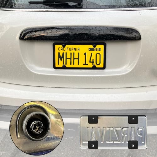 Anti Theft License Plate Screws, License Plate Bolts, Stainless Steel Security Plate Mounting Hardware Kit, Auto Accessories Anti Theft License Plates Screws for Fastening Car Tag Frame Holder
