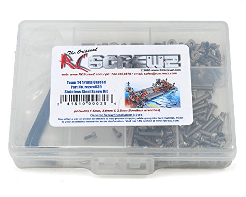 RC Screwz Compatible with XRAY T4 Stainless Steel Screw Kit