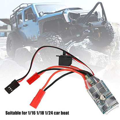 RC Motor Speed Controller, 30A 4-8V ESC Two Way Sensorless Brushless Motor Electric Speed Controller for 1/16 1/18 1/24 Car Boat (with Brake) Rc Speed Controller - size: with brake