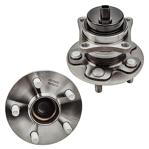 Detroit Axle - 4pc Steering Knuckles Kit for 09-13 Toyota Corolla Matrix, 2 | Front Steering Knuckles & Wheel Bearing Hubs 2 Rear Wheel Bearing and Hubs 2009 2010 2011 2012 2013 Replacement - size: 4UW48584/Kit