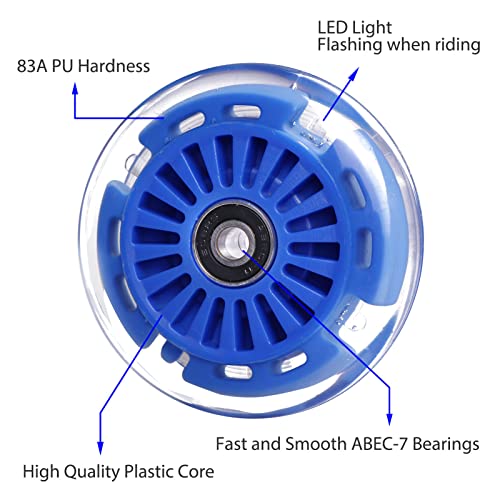 90mm Wiggle Car Polyurethane Replacement Wheels Set Upgrades for PlasmaCar Ride-on Toys Wiggle Car Replacement Wheels, 4-Pack (Blue) - color: Blue