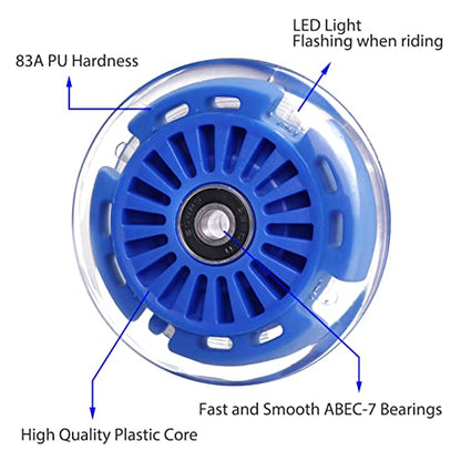 90mm Wiggle Car Polyurethane Replacement Wheels Set Upgrades for PlasmaCar Ride-on Toys Wiggle Car Replacement Wheels, 4-Pack (Blue) - color: Blue
